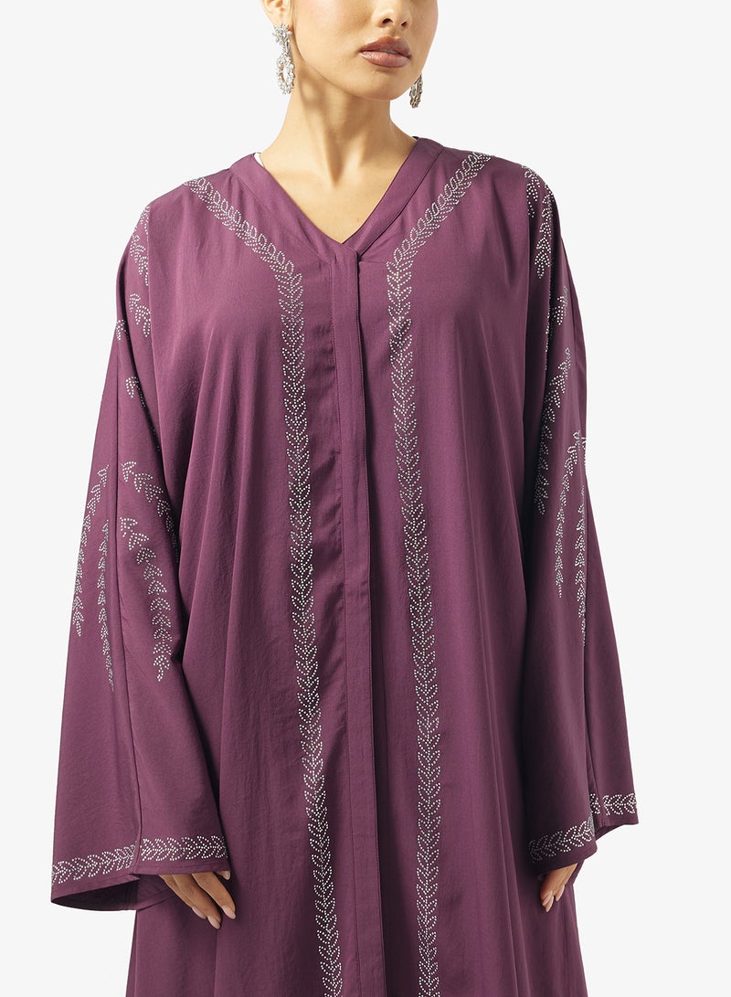 خزانة عباية مطرزة مع شيلا - Image 3